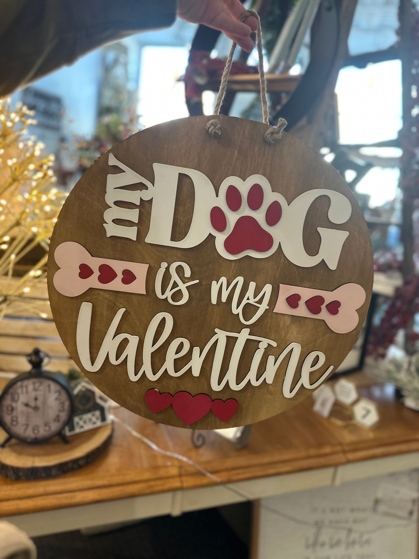 Dog Valentine Door Hanger