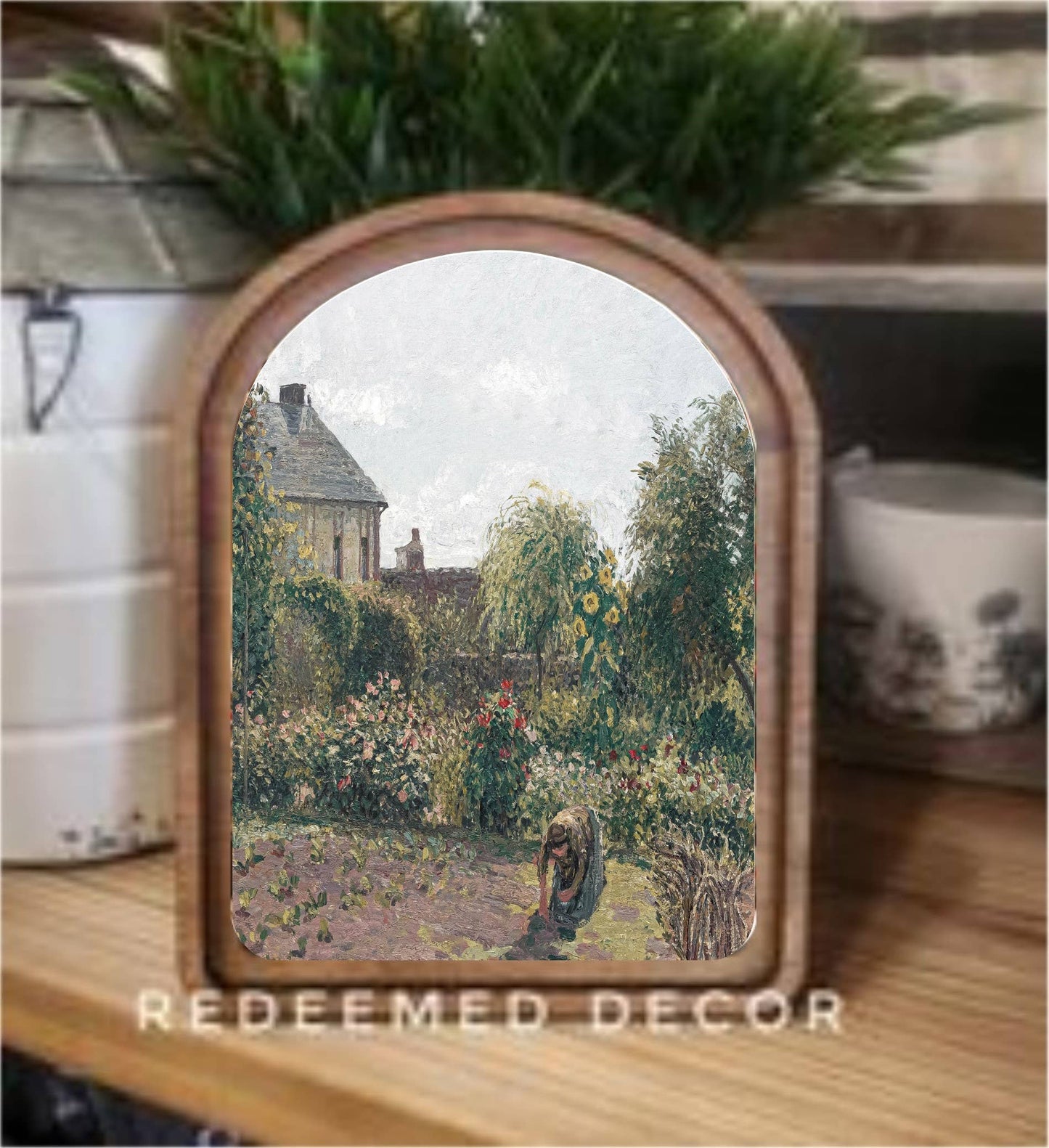 Arch Top Vintage Garden Framed Art
