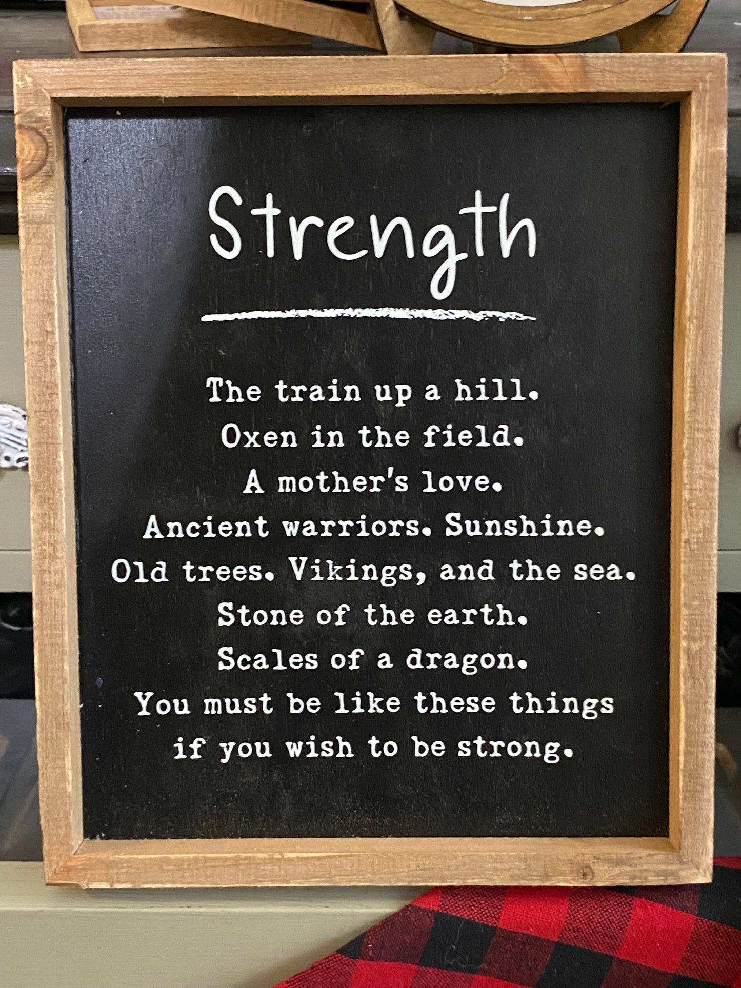 Strength Block Sign