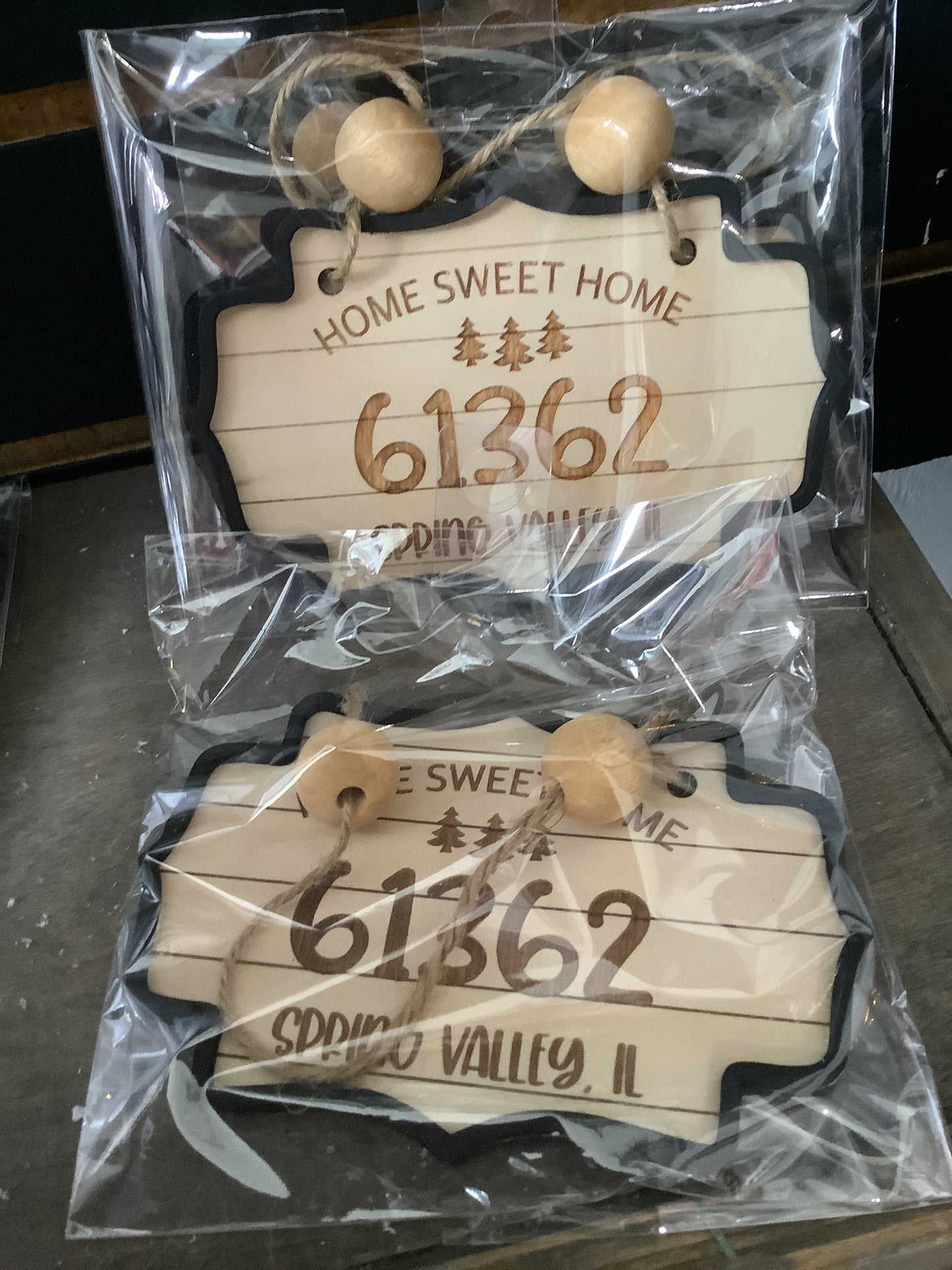 Home Sweet Home Zip code- Ornament