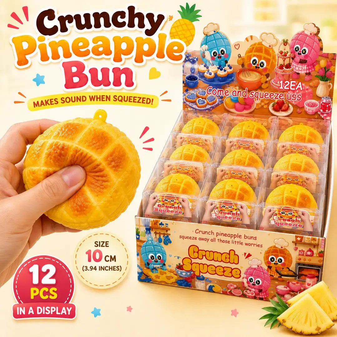 Crunchy Pineapple Bun ASMR Crunch Squishy Stress Toy