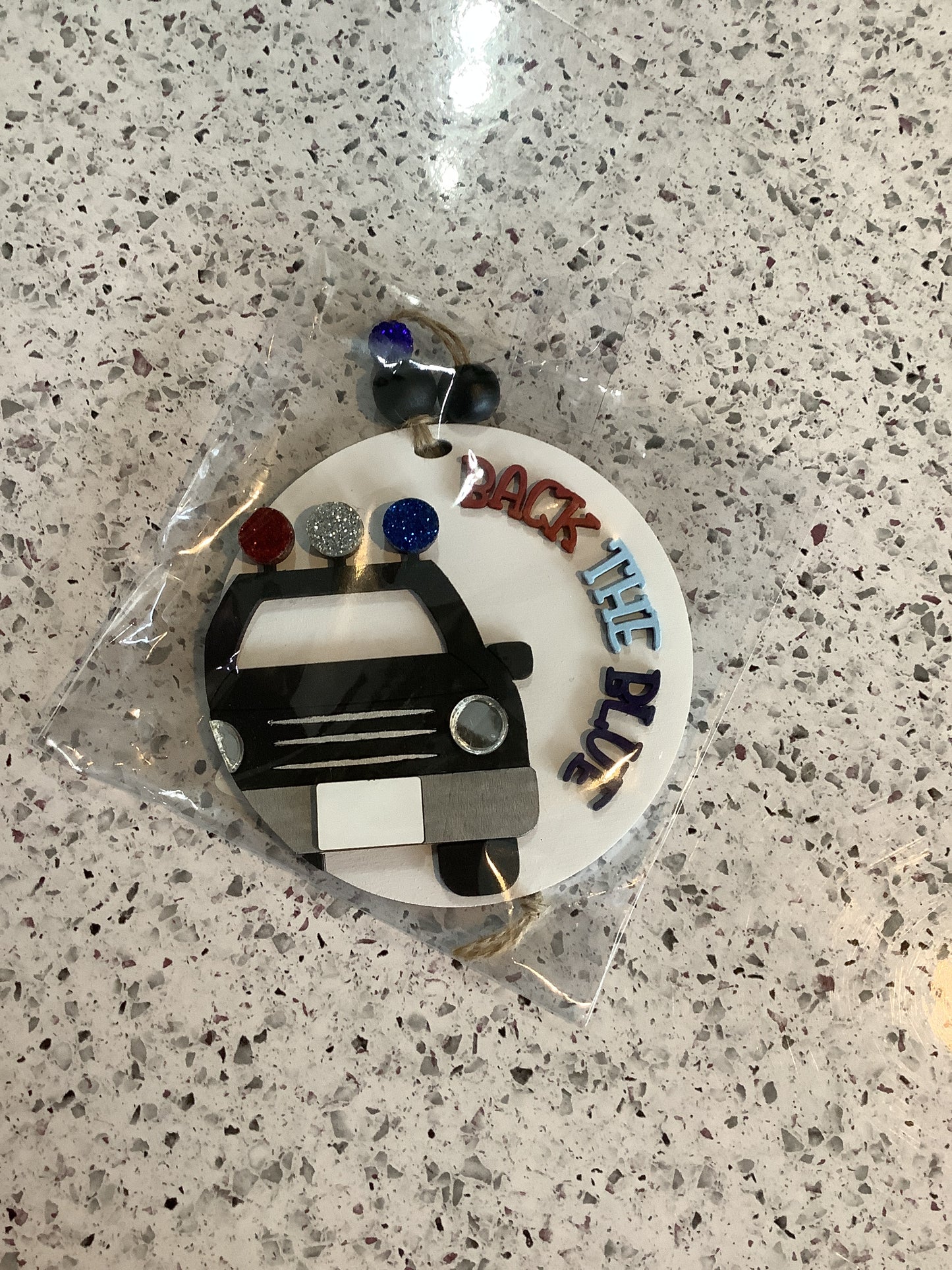 Back the Blue ornament/car charm
