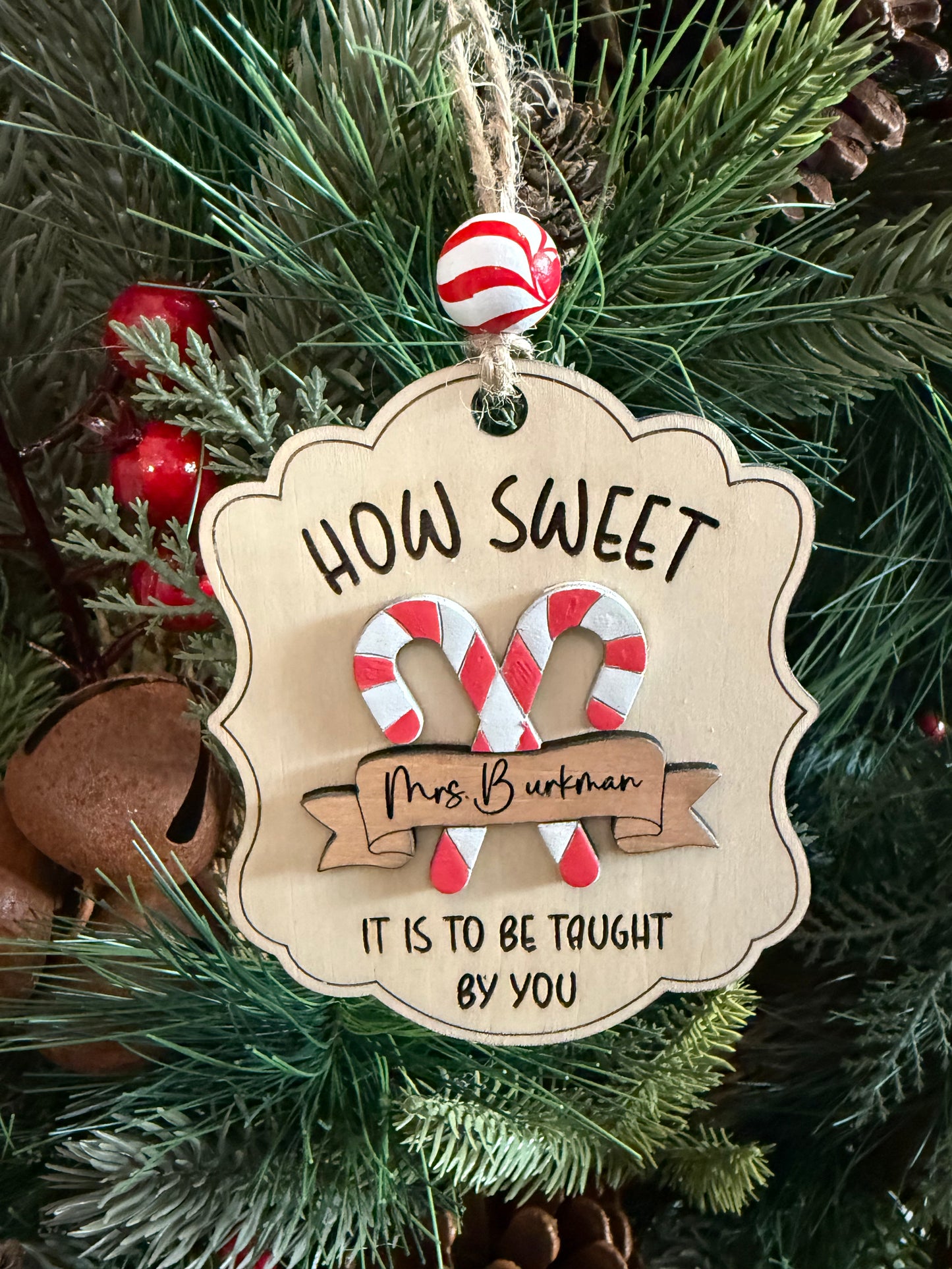 How sweet teacher ornament ‘25