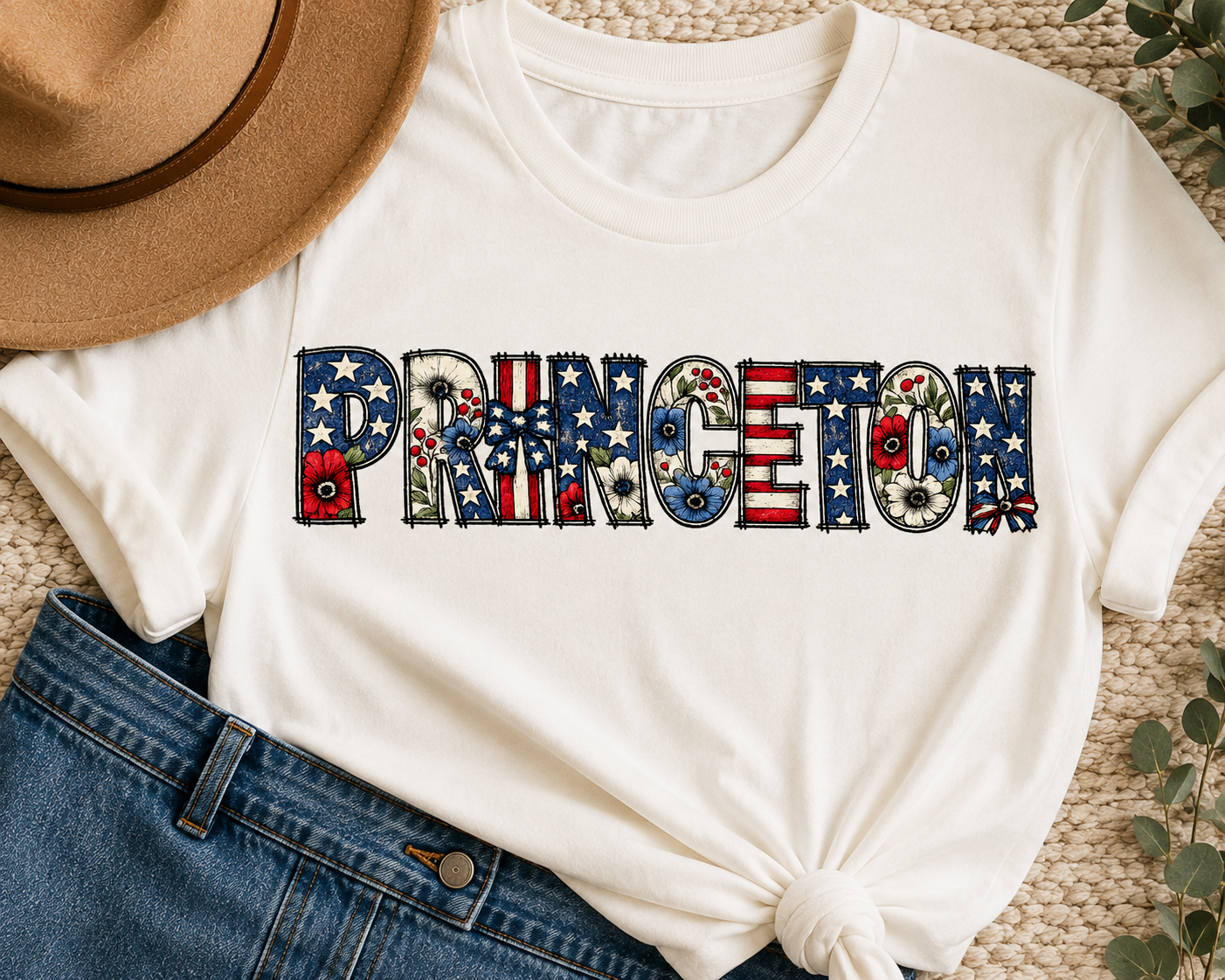 Princeton red white & blue Tee