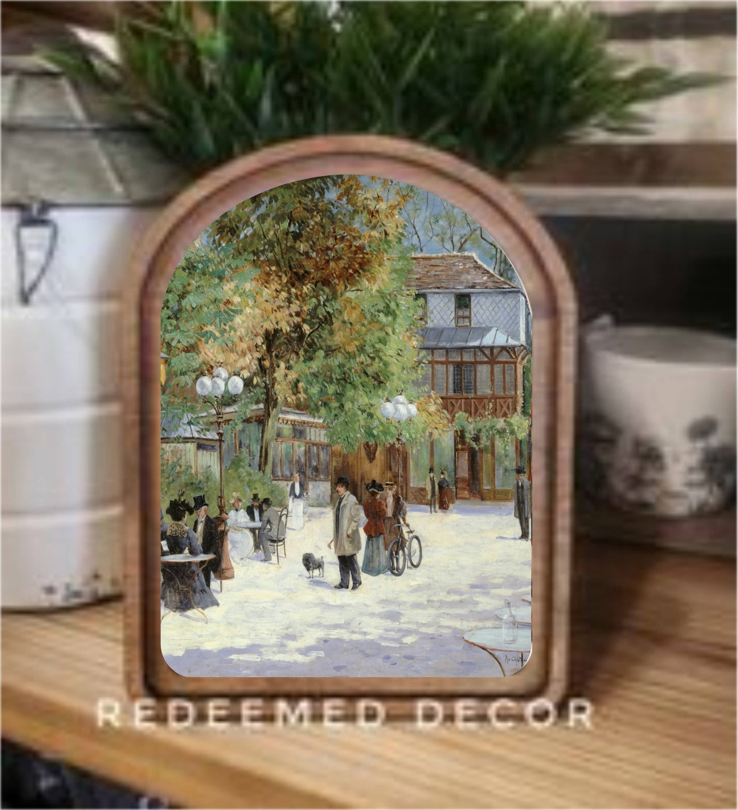 Arch Top Paris Park Framed Art