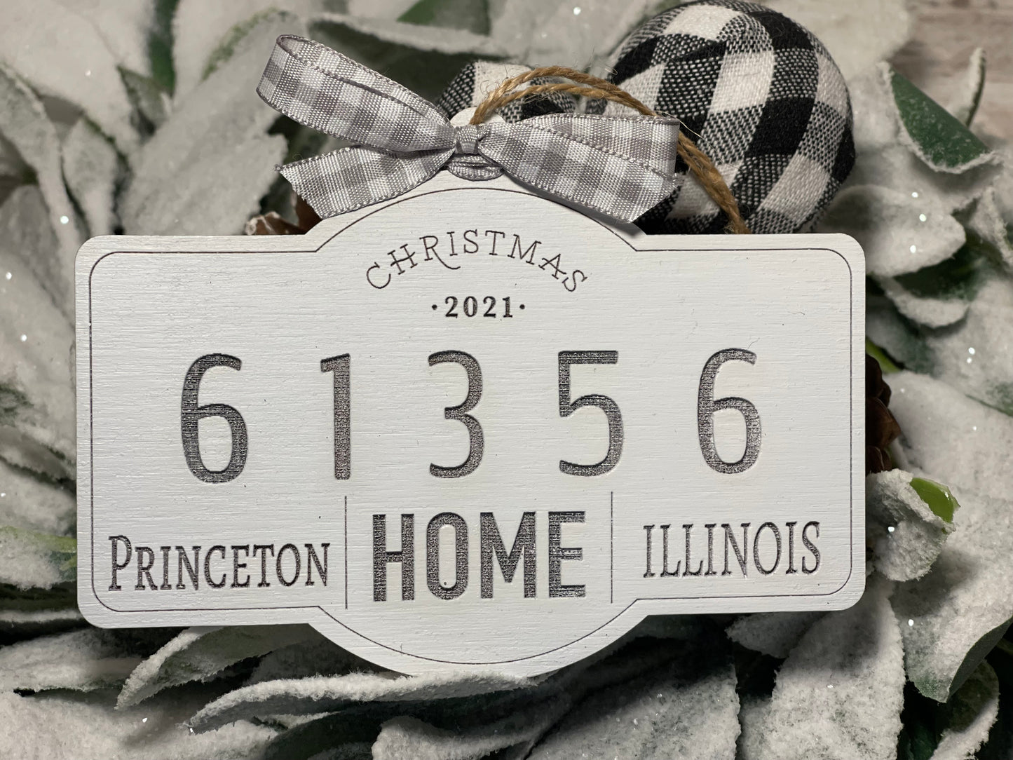 Zip Code Christmas Ornament