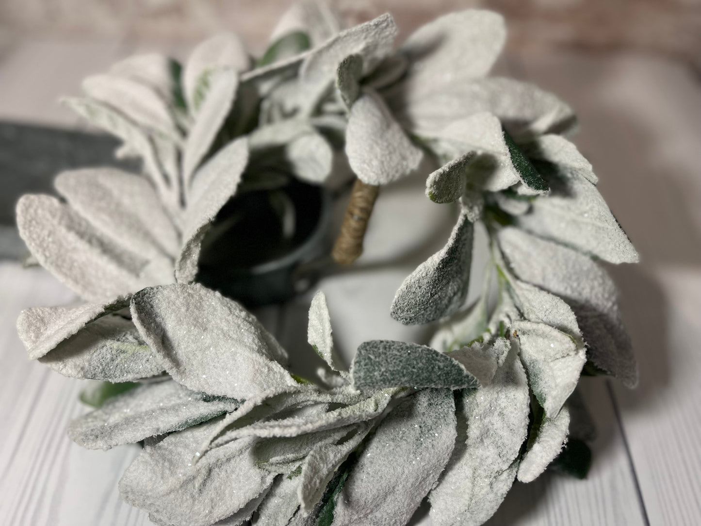 Green Flocked Wreath- Large