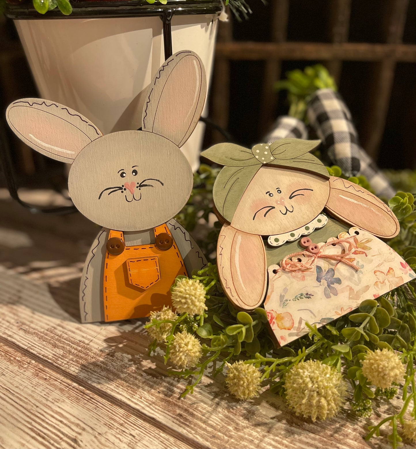 Bunnies- Girl/Boy- Set of 2 (6")