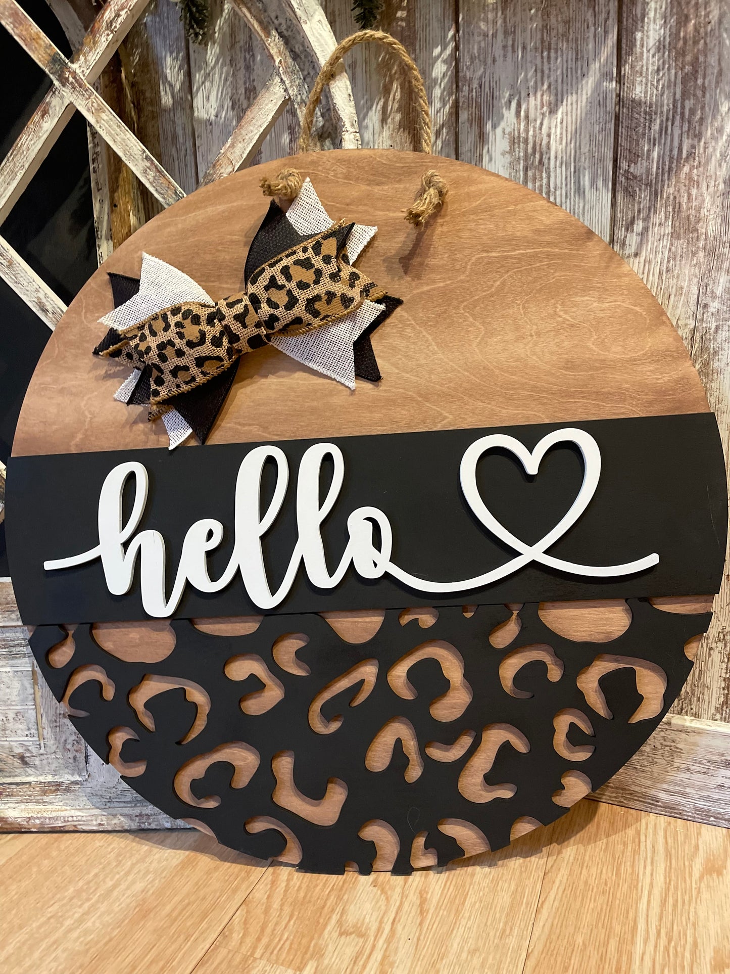 Hello Cheetah Door Hanger- 22"