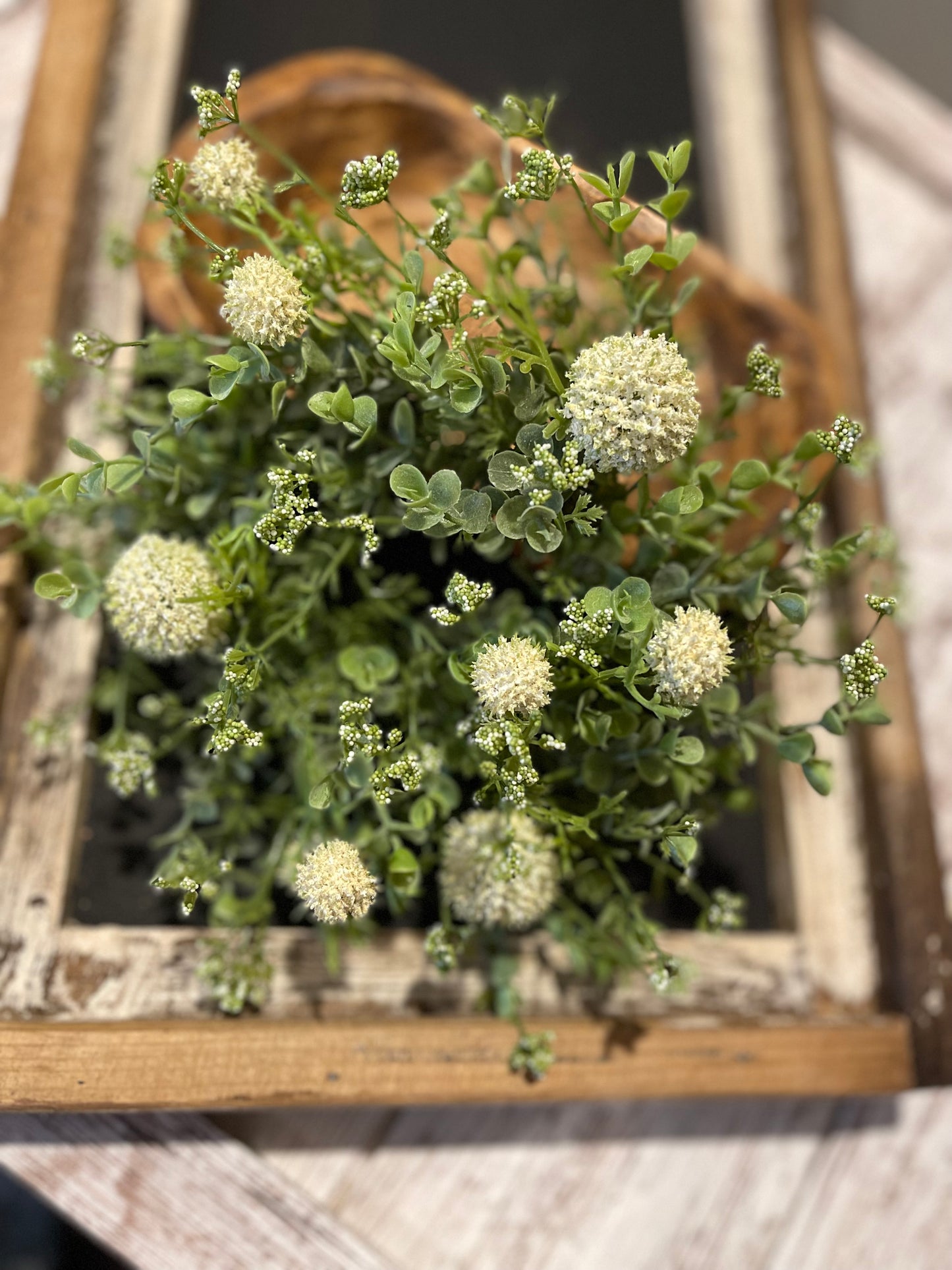 Cream Garden Blooms Candle Ring