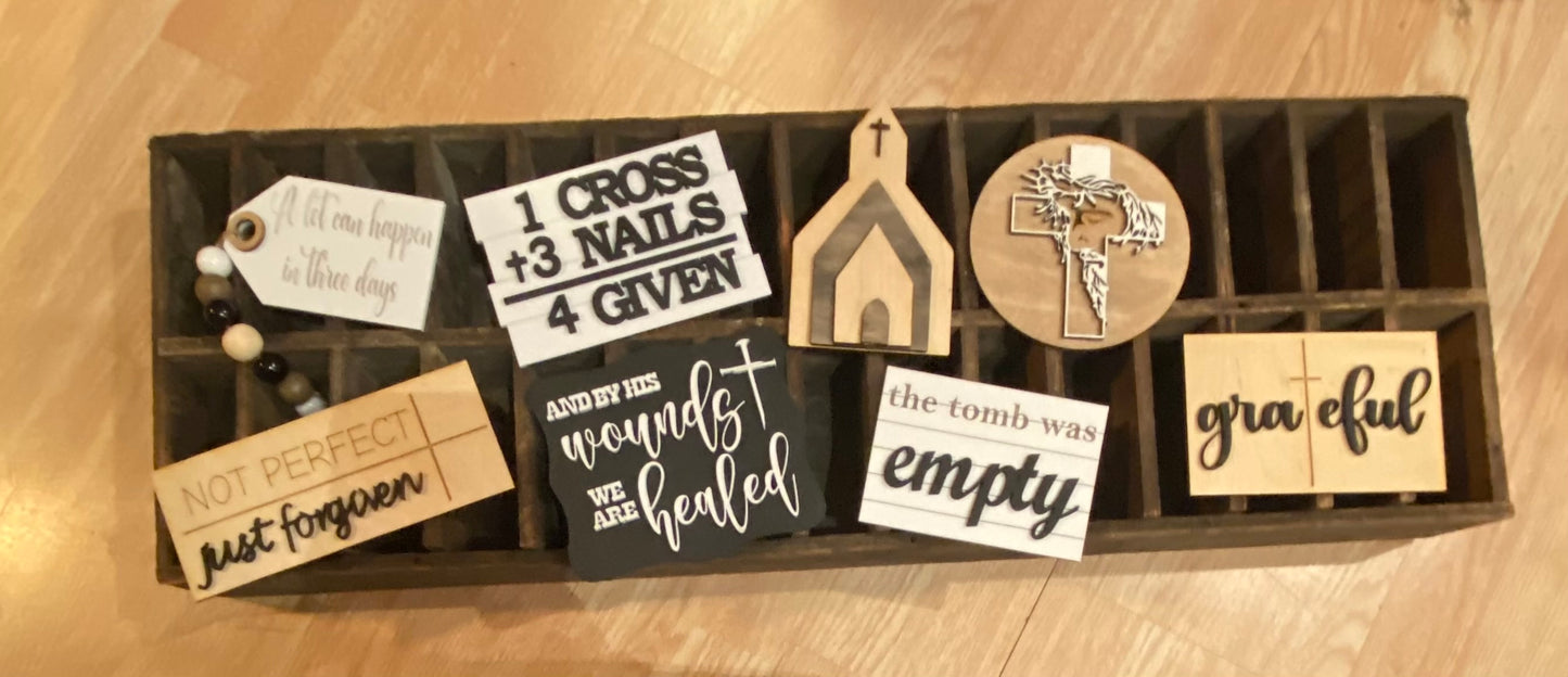 Christian Easter Tier Tray Set