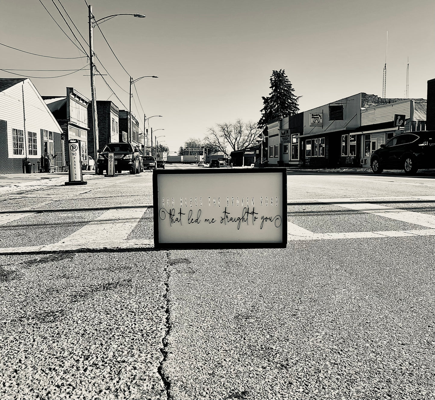 God bless the broken road 12x20