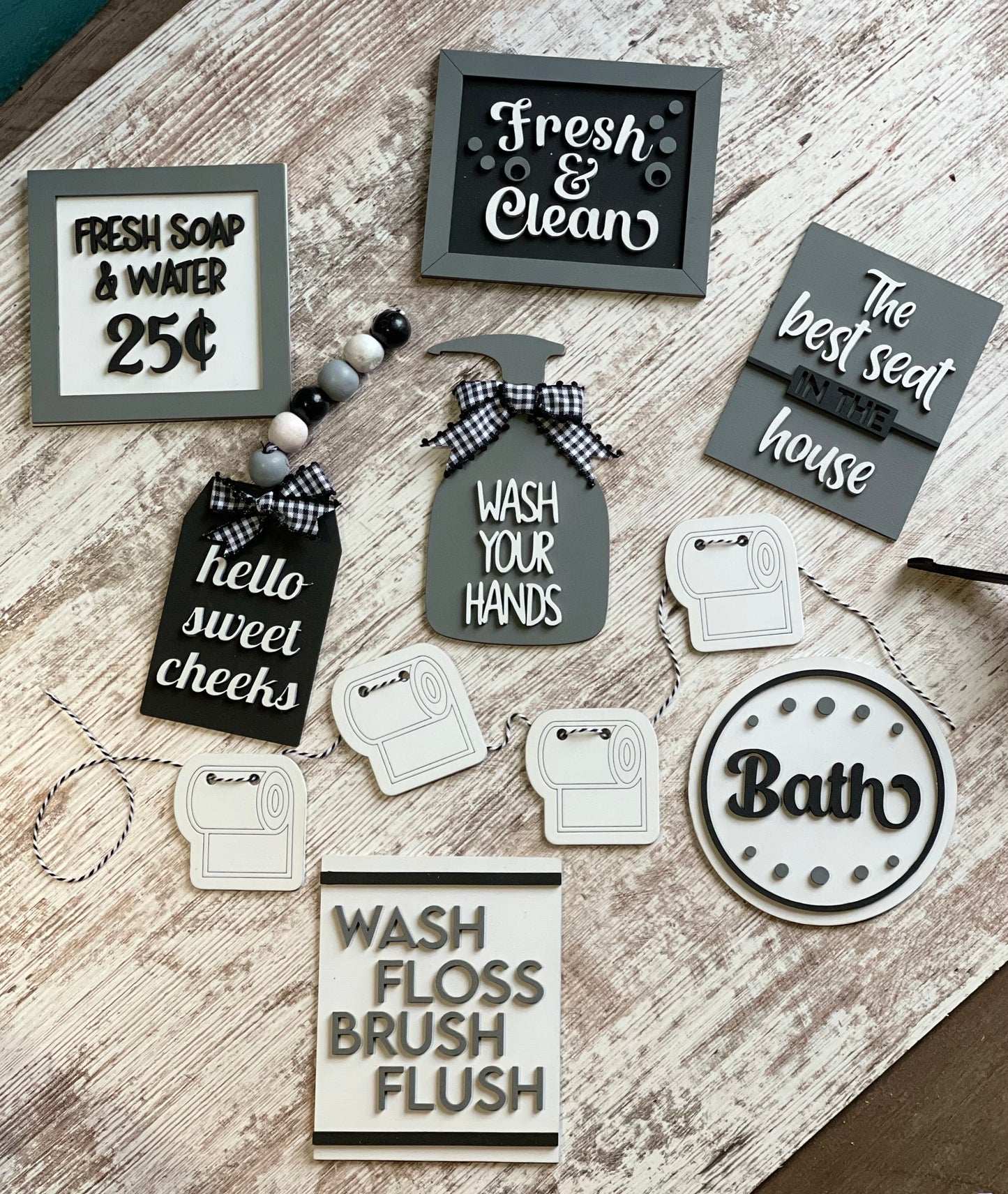 Bathroom Tiered Tray set- Finished