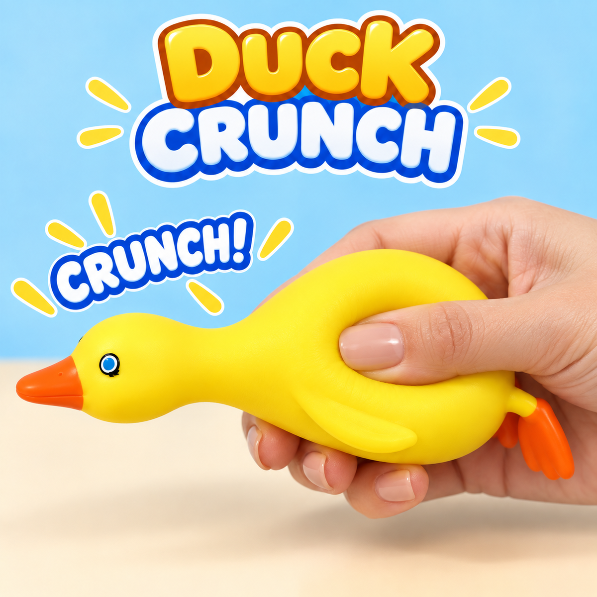 Duck Crunch ASMR Squishy (Crunchy Duck Squeeze Toy)