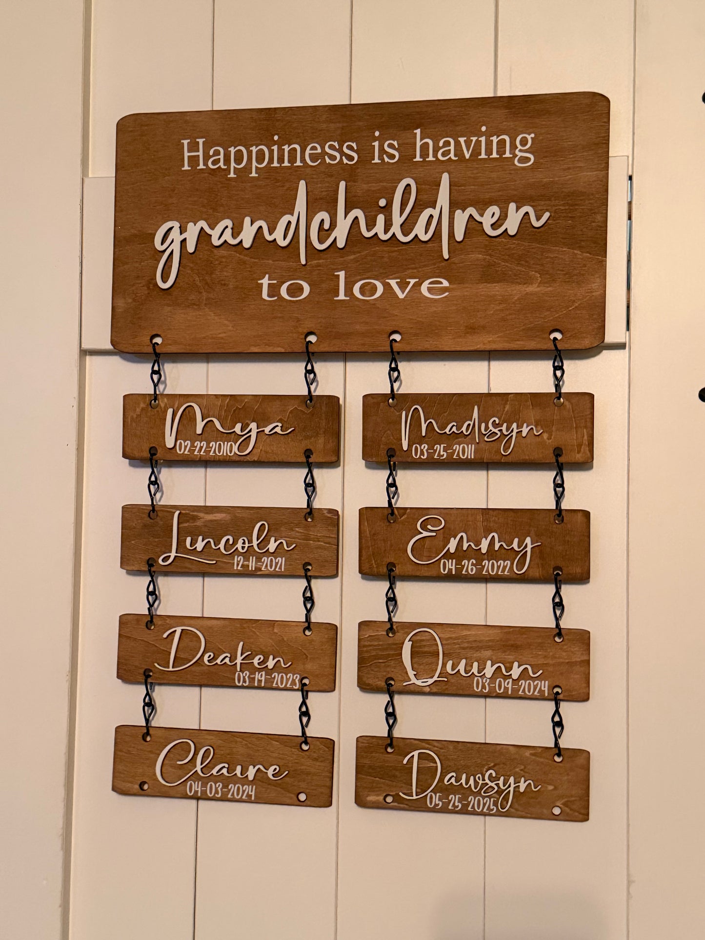 Grandchildren sign
