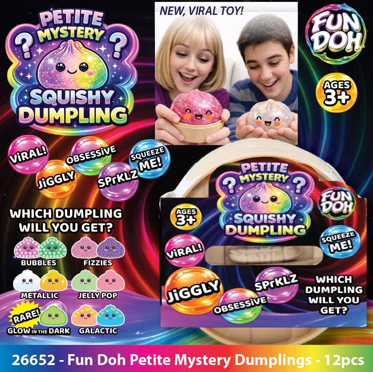 Fun Doh Squishy Mystery Mini Petite 2.5" Dumpling Toy