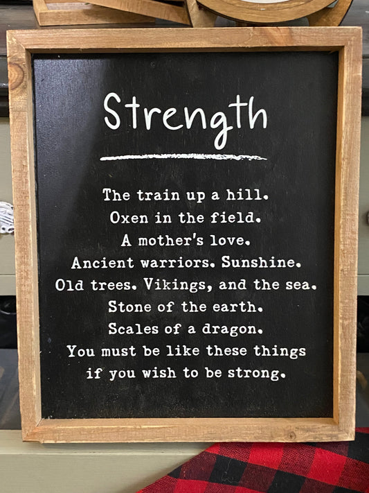 Strength Block Sign