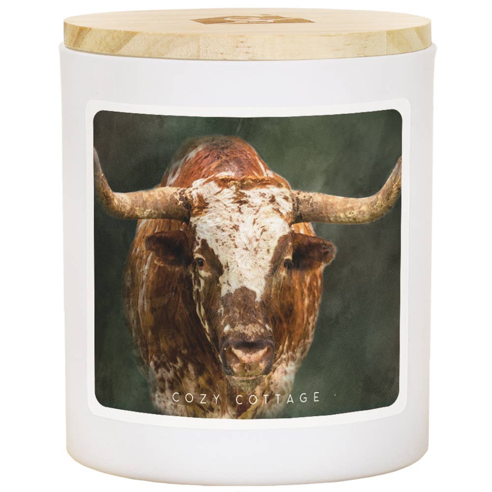 Watercolor Longhorn - COZ - Candles