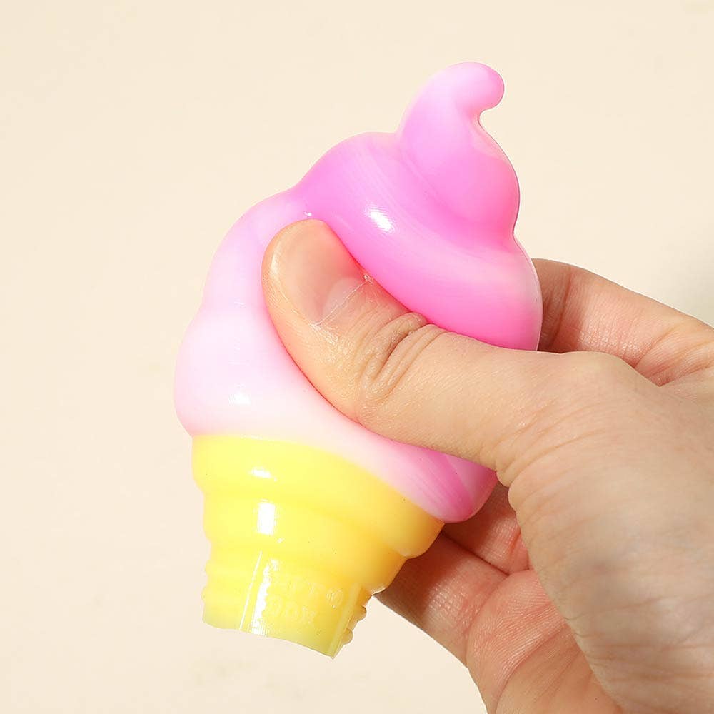 12PCS - Ice Cream Cone Squishy Stress Relief Ball Toy