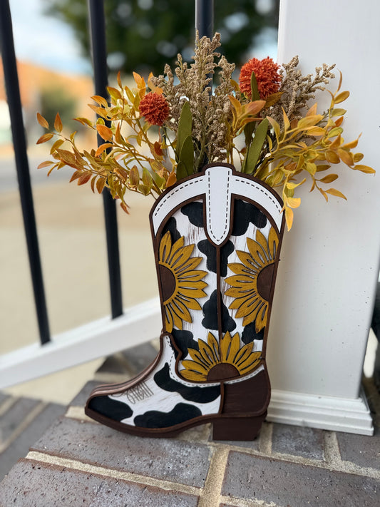 Sunflower Boot with florals