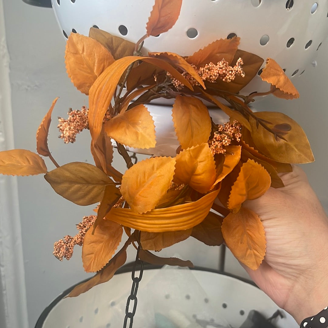 Mini fall leaf wreath
