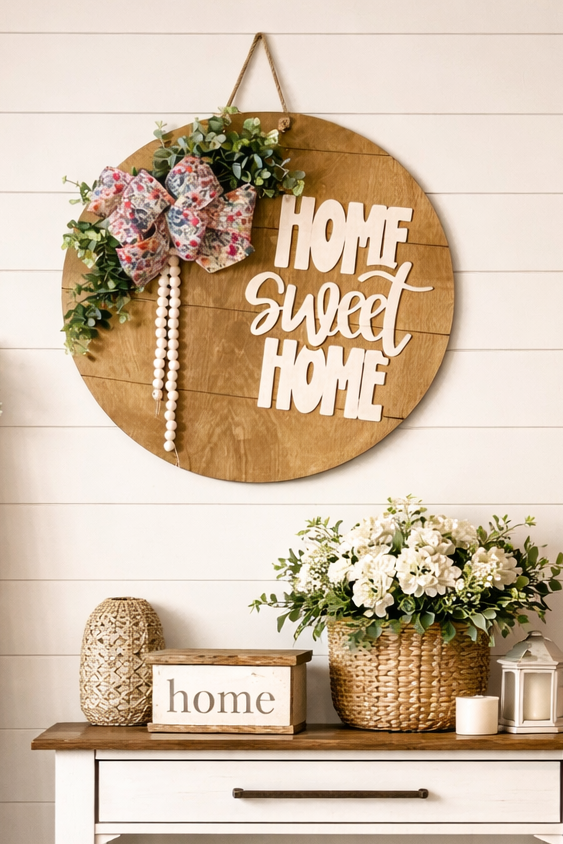 18” round Home Sweet Home