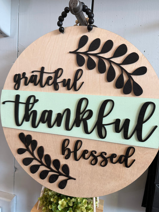 Grateful thankful blessed