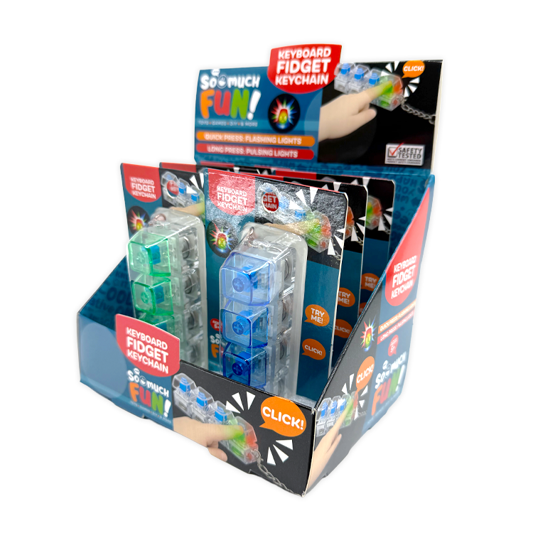 So Much Fun! Keyboard Fidget LED Keychain - 6/Display