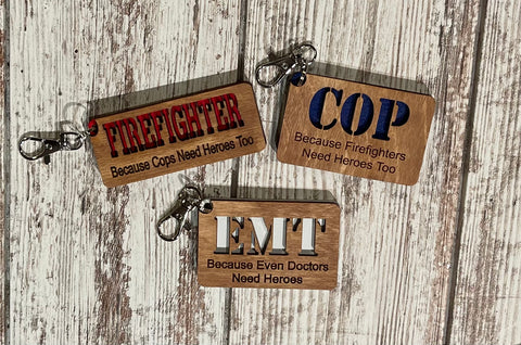 Cop•EMT•Firefighter keychains