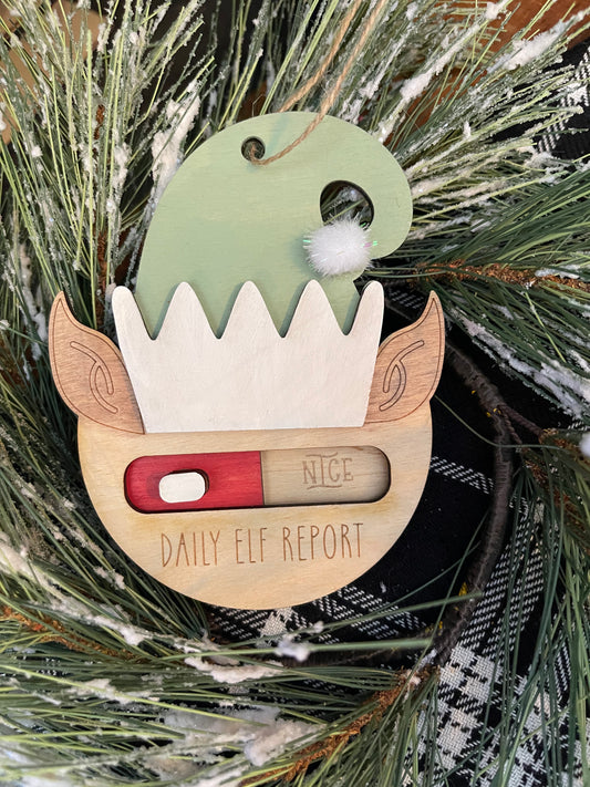 Elf Report Ornament