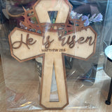 He is Risen Actual Cross- 19”