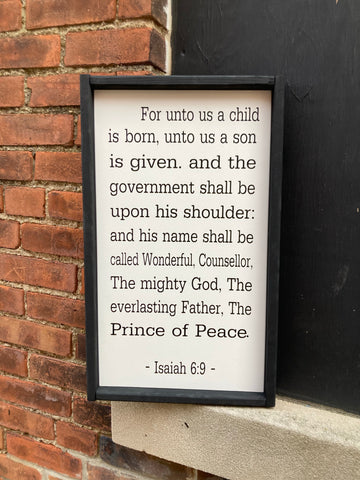 Isaiah 9:6- 12.5" x 21" F