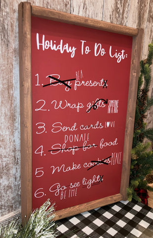 Holiday To Do List- 12"x 20" F
