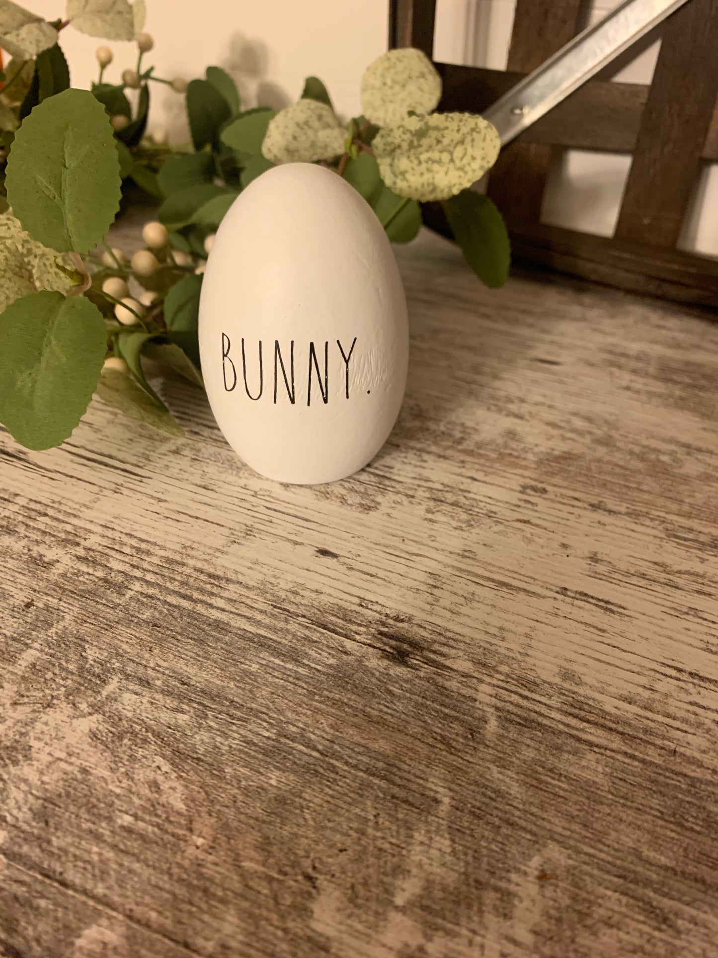 Bunny Wooden Egg