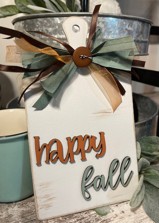 Cutting board sign- Fall- 8 1/4"x4 3/4"