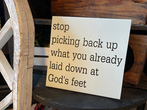 Laid down at God’s feet 7x7
